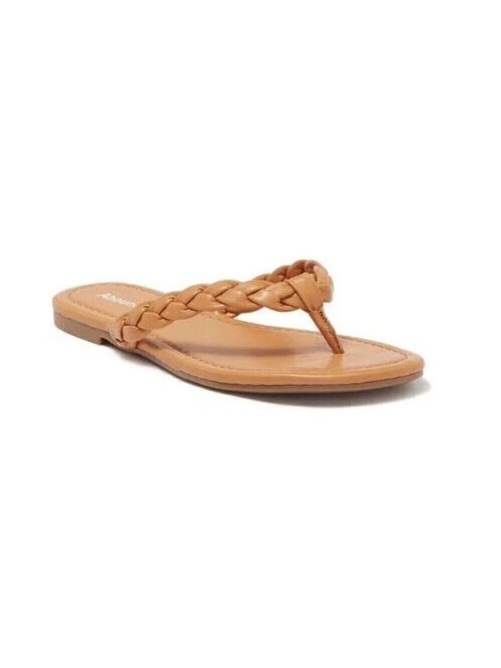 Abound BNWT "Frannie" braided tan sandals thong NEW